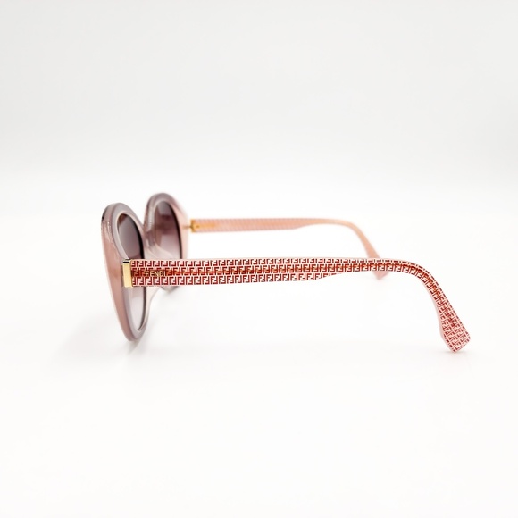 Fendi Oval Oversized Burgundy Logo Designer FF 7PHK8 Sunglasses - Picture 3 of 10